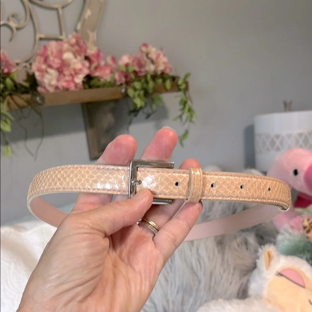 Amanda Smith Beige Textured Belt